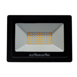 Refletor LED 50W Luz Amarela 127V Eletrorastro Refletor LED 50W Luz Amarela 127V Eletrorastro