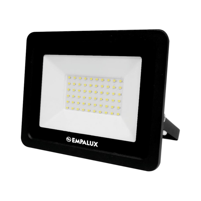Refletor Led 50W Luz Azul Preto Ip66 Bivolt Empalux