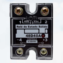 Relé de Estado Sólido 48D40 40A 480V Controle 5-32VCC Loti