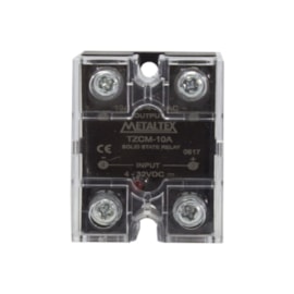 Relé de estado sólido miniatura TZCM-10A 380VCA 4-32VCC Metaltex Relé de estado sólido miniatura TZCM-10A 380VCA 4-32VCC Metaltex