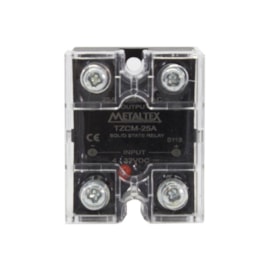 Relé de estado sólido miniatura TZCM-25A 380VCA 4-32VCC Metaltex Relé de estado sólido miniatura TZCM-25A 380VCA 4-32VCC Metaltex