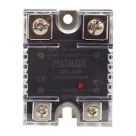 Relé de estado sólido TZC-40A 380VCA 4-32VCC Metaltex Relé de estado sólido TZC-40A 380VCA 4-32VCC Metaltex