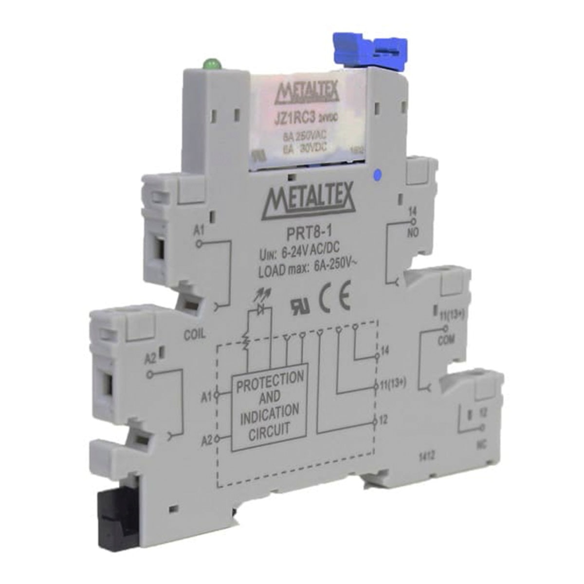 Rele de interface 24VCC VCA PRZ-1R-24 JZ1RC3+PRT8-1 6A Metaltex