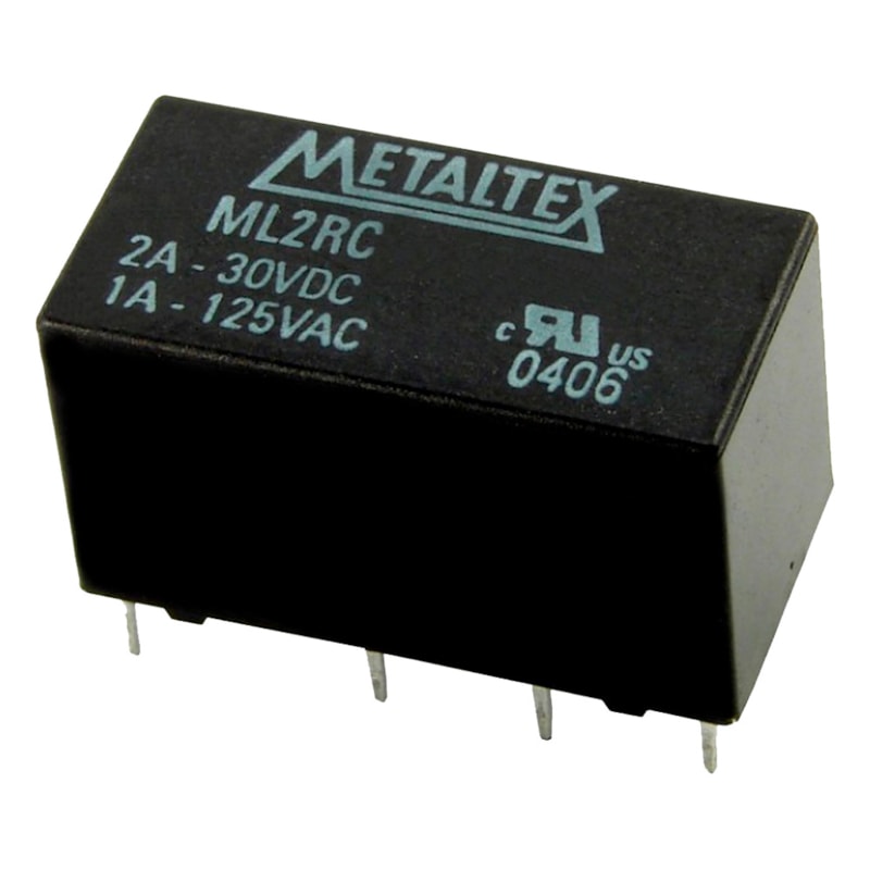 Relé Miniatura 12VCC 2A 6ms De Operação E 4ms De Desoperação Metaltex