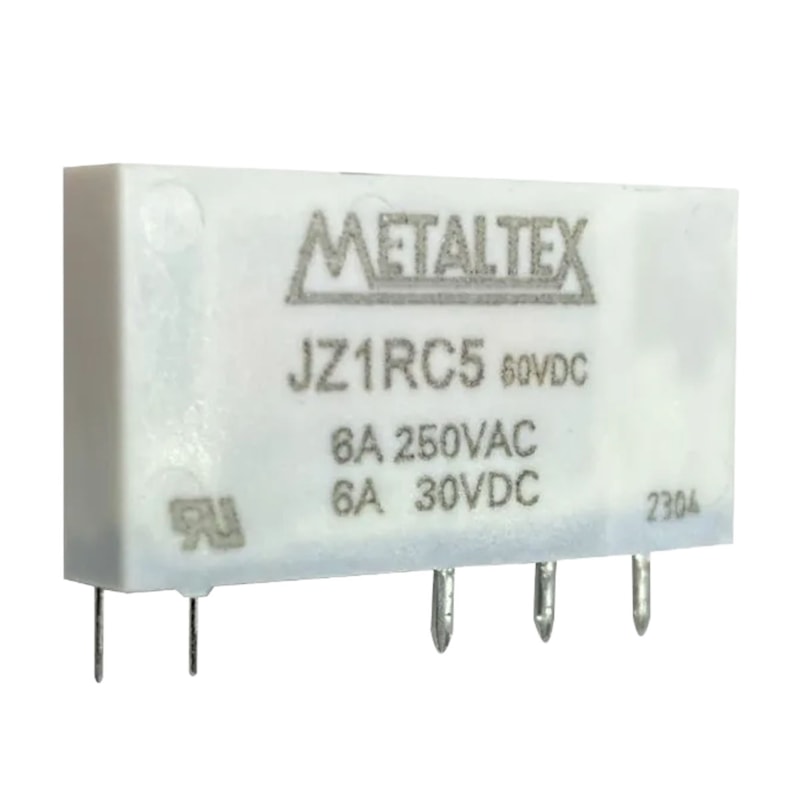 Rele Miniatura de Potencia 60vcc 6a 1rev. Jz1rc5 Metaltex