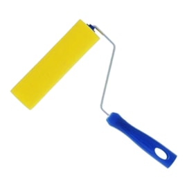 Rolo de Pintura Amarelo Poliéster com Suporte 1341 150mm Tigre Rolo de Pintura Amarelo Poliéster com Suporte 1341 150mm Tigre