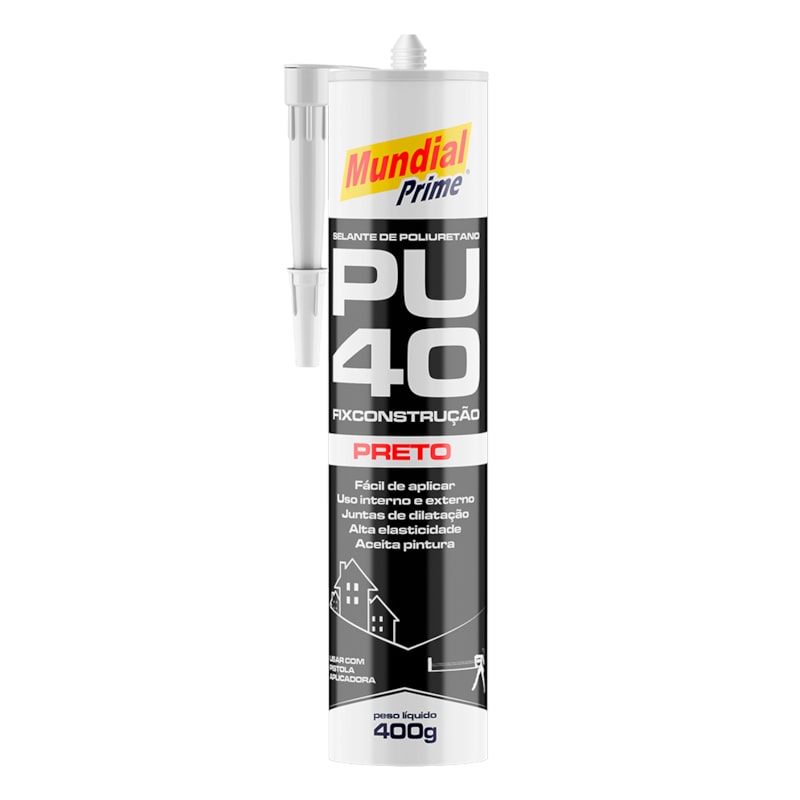 Selante Pu40 Preto 400G PT0500003 Mundial Prime