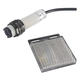 Sensor Fotoelétrico Retroreflectivo NPN NA+NF 2M 10-30VCC P18R-200-DNC Metaltex
