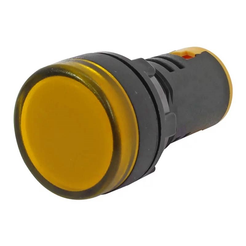 Sinaleiro LED 110VCA/VCC 22MM Amarelo METALTEX