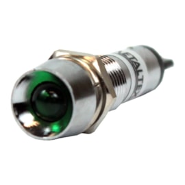 Sinaleiro Redondo 8mm 220VCA Verde TPN-082LG Metaltex