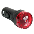 Sinalizador Sonoro LED 110VCA Vermelho 22mm JAD1622DM JNG