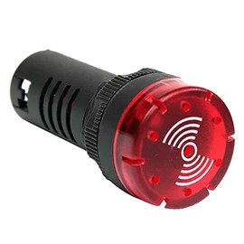Sinalizador Sonoro LED 110VCA Vermelho 22mm JAD1622DM JNG