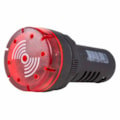 Sinalizador Sonoro Led  12Vcc Bz20-9L-R 22Mm Vermelho Metaltex