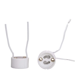 Soquete GU10 Porcelana Branco com Rabicho Decorlux Soquete GU10 Porcelana Branco com Rabicho Decorlux