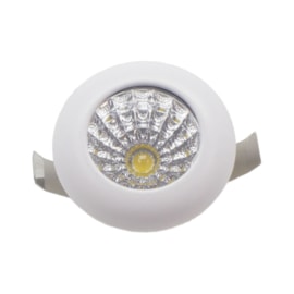 Spot de Embutir LED 1W Luz Amarela Bivolt Branco Redondo LEDart Spot de Embutir LED 1W Luz Amarela Bivolt Branco Redondo LEDart