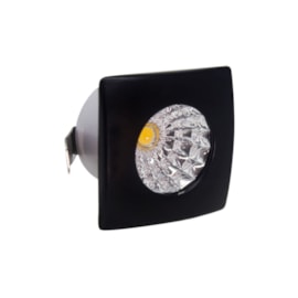 Spot de Embutir LED 1W Luz Amarela Bivolt Preto Quadrado LedArt Spot de Embutir LED 1W Luz Amarela Bivolt Preto Quadrado LedArt