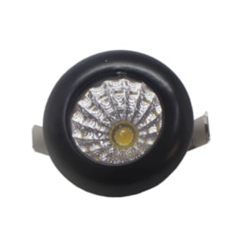 Spot de Embutir LED 1W Luz Amarela Bivolt Preto Redondo LEDart Spot de Embutir LED 1W Luz Amarela Bivolt Preto Redondo LEDart