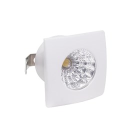 Spot de Embutir LED 1W Luz Branco Quente Bivolt Branco Quadrado LedArt