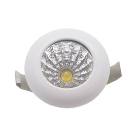 Spot de Embutir LED 1W Luz Branco Quente Bivolt Branco Redondo LEDart 