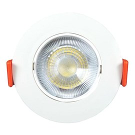 Spot de Embutir LED 3W Luz Branco Quente Bivolt Redondo Branco Bronzearte
