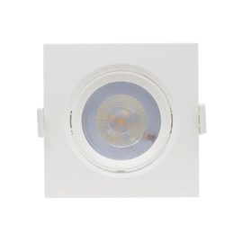 Spot de Embutir LED 5W Luz Branco Quente Bivolt Quadrado Branco Startec