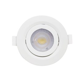 Spot de Embutir LED 7W Luz Branco Neutra Bivolt Redondo Branco Startec 