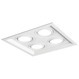 Spot de Embutir Quadrado Recuado 4 Lâmpadas Dicróica Branco NewLine Spot de Embutir Quadrado Recuado 4 Lâmpadas Dicróica Branco NewLine