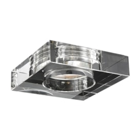 Spot de Embutir Quadrado SE-008 10cm com Cristal Translucido Cromado Mais Luz Spot de Embutir Quadrado SE-008 10cm com Cristal Translucido Cromado Mais Luz