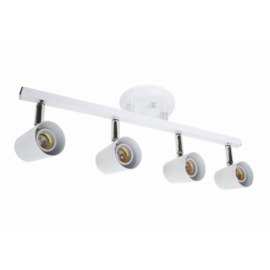 Spot de Sobrepor Versátil 4 Lâmpadas Branco Dital Spot de Sobrepor Versátil 4 Lâmpadas Branco Dital