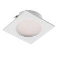 Spot Led Embutir 2,5W 3000K Branco Quente 200 Lumens Quadrado Branco para Moveis  Bivolt Stella