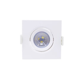 Spot Led Embutir 3,0W 6000K 240Lm Quadrado Branco Bivolt Empalux