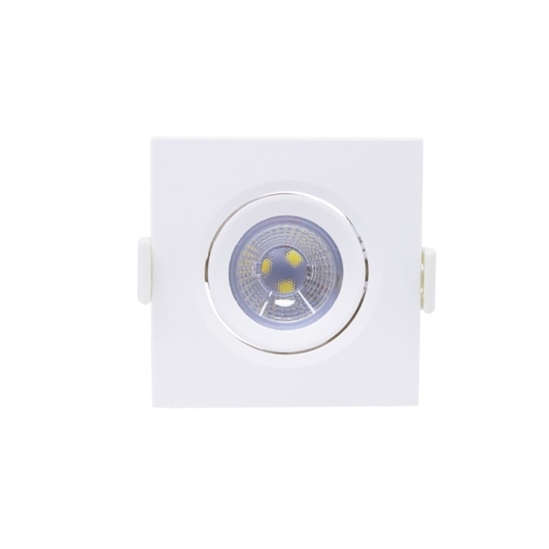 Spot Led Embutir 3,0W 6000K 240Lm Quadrado Branco Bivolt Empalux
