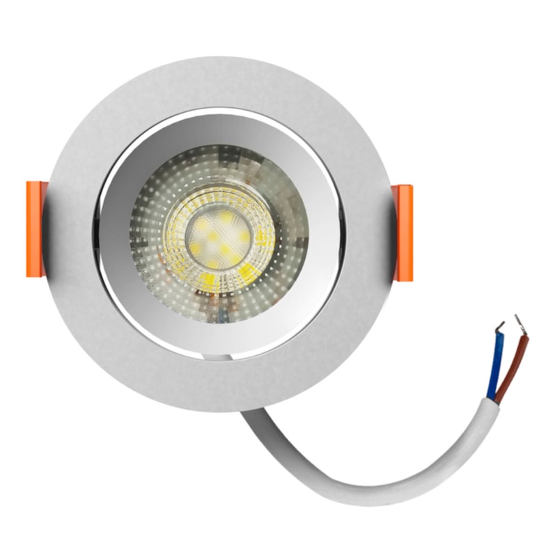 Spot Led Embutir 3W 3000K 220LM Redondo Branco Bivolt Bronzearte