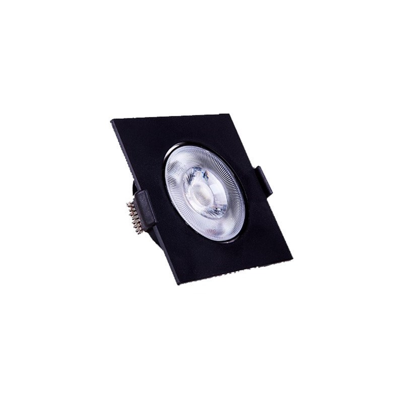 Spot LED Embutir 5,0W 6500K Biv Quadrado Preto Startec
