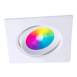 Spot Led Embutir 5W  RGB  300LM  Smart Quadrado Branco Bivolt Taschibra