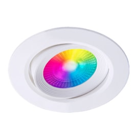 Spot Led Embutir 5W  RGB  300LM  Smart Redondo Branco Bivolt Taschibra