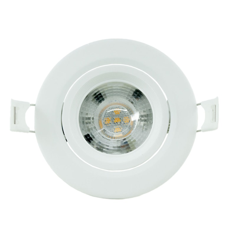 Spot Led Embutir 7,0W 3000K 630Lm Redondo Branco Bivolt Eletrorastro