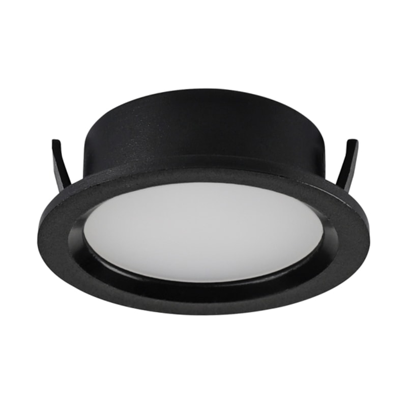 Spot Led Embutir Axyr Preto Redondo 2,0W 3000K 70Lm Bivolt Astraled