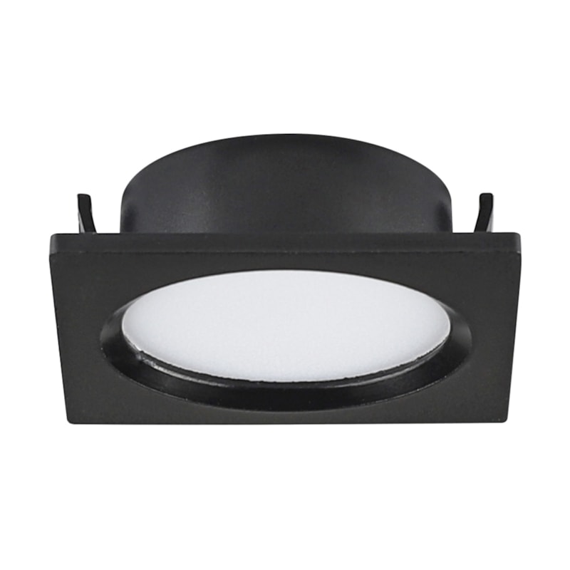 Spot Led Embutir Axyr Quadrado Preto 2,0W 3000K 70Lm Bivolt Astraled