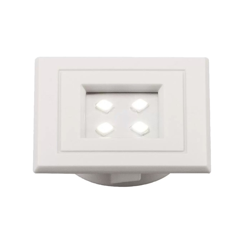 Spot Led Embutir Lumini Pop 1,0W 3000K 90Lm Quadrado Branco Pix