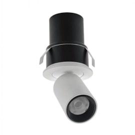 Spot Led Embutir Mali Retrátil Redondo Branco 5,0W 3000K 350Lm IRC90 Nordecor