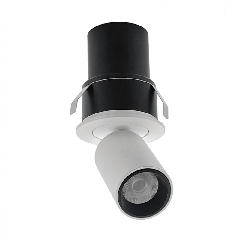 Spot Led Embutir Mali Retrátil Redondo Branco 5,0W 3000K 350Lm IRC90 Nordecor