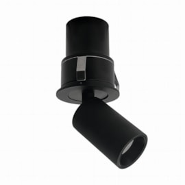 Spot Led Embutir Mali Retrátil Redondo Preto 5,0W 3000K 350Lm IRC90 Bivolt Nordecor