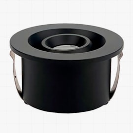 Spot Led Embutir Ollo Redondo Preto 3,0W 3000K 180Lm IRC90 Bivolt Nordecor