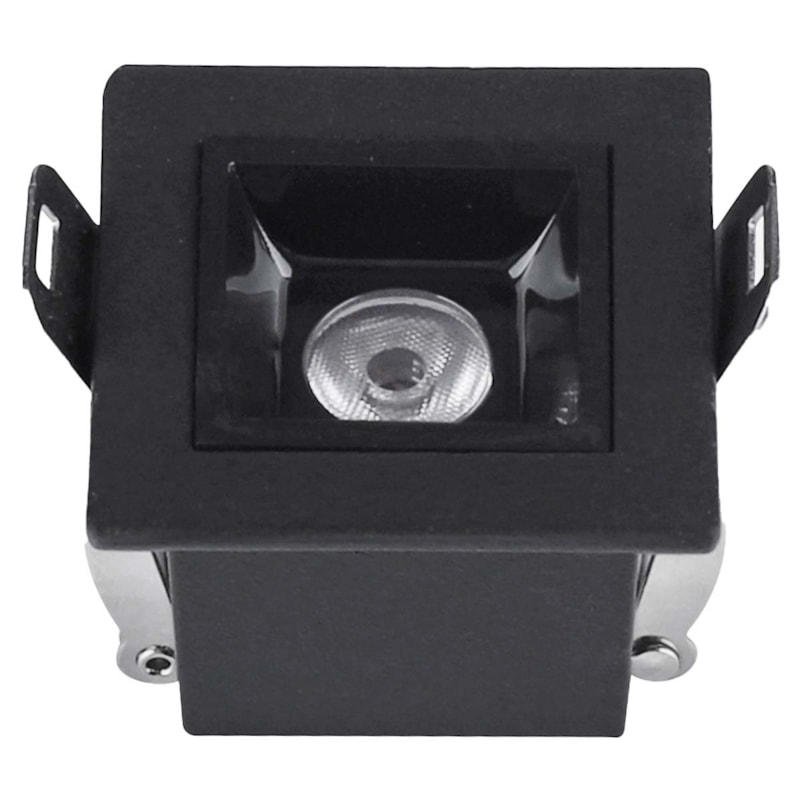 Spot Led Embutir Point 2W 3000K 130Lm Quadrado Preto Bivolt Eletrorastro