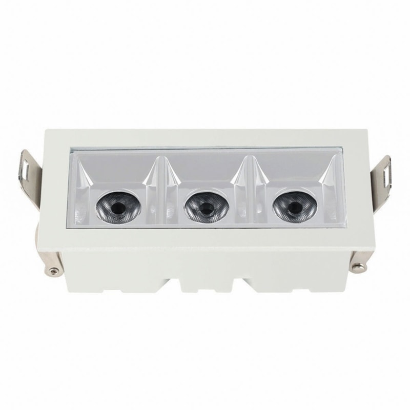 Spot Led Embutir Point 6W 3000K 400Lm Retangular Branco Eletrorastro os ...