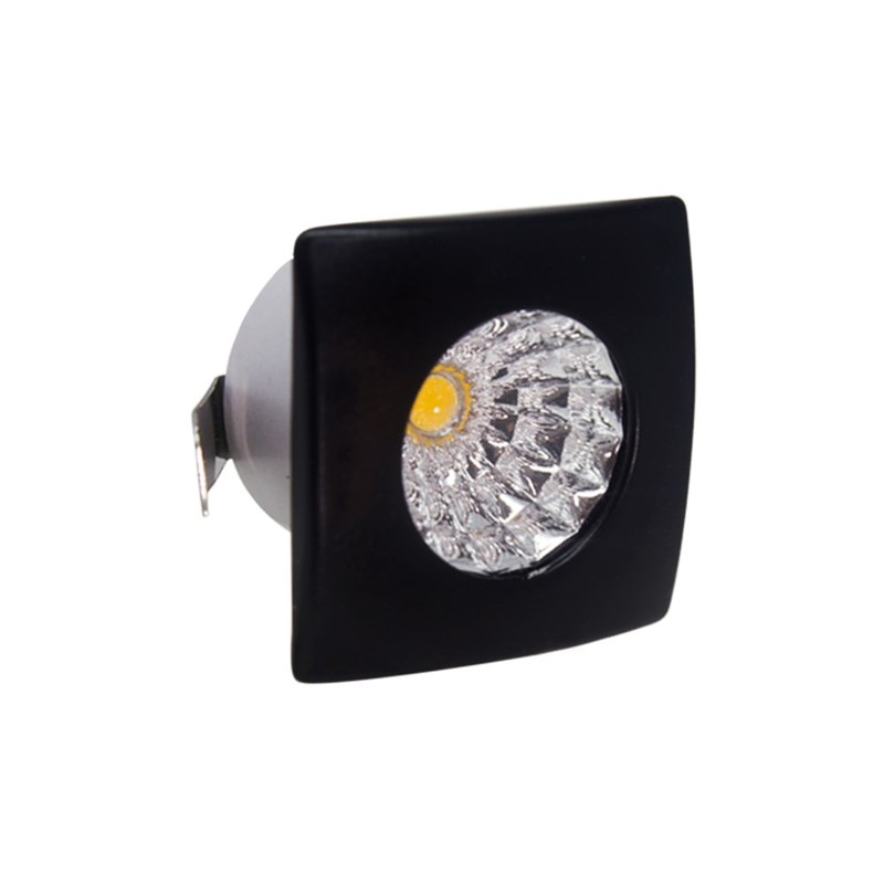 Spot LED Embutir Quadrado Mini Para Móveis E Gesso 1W Luz Branco Quente Ledart