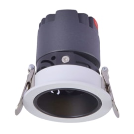 Spot Led Embutir Zagle Branco e Preto 5,0W 2700K 400Lm 24° IRC97 Bivolt Nordecor