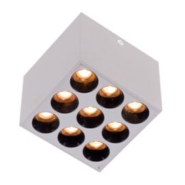 Spot Led Sobrepor Powerus Branco e Preto 18W 3000K 1620Lm 24° IRC90 Bivolt Nordecor