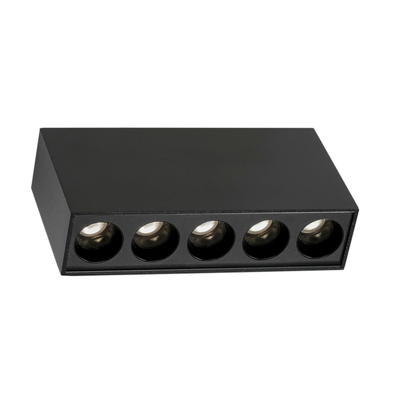 Spot Led Sobrepor Powerus Preto 10W 3000K 900Lm 35° IRC90 Bivolt Nordecor